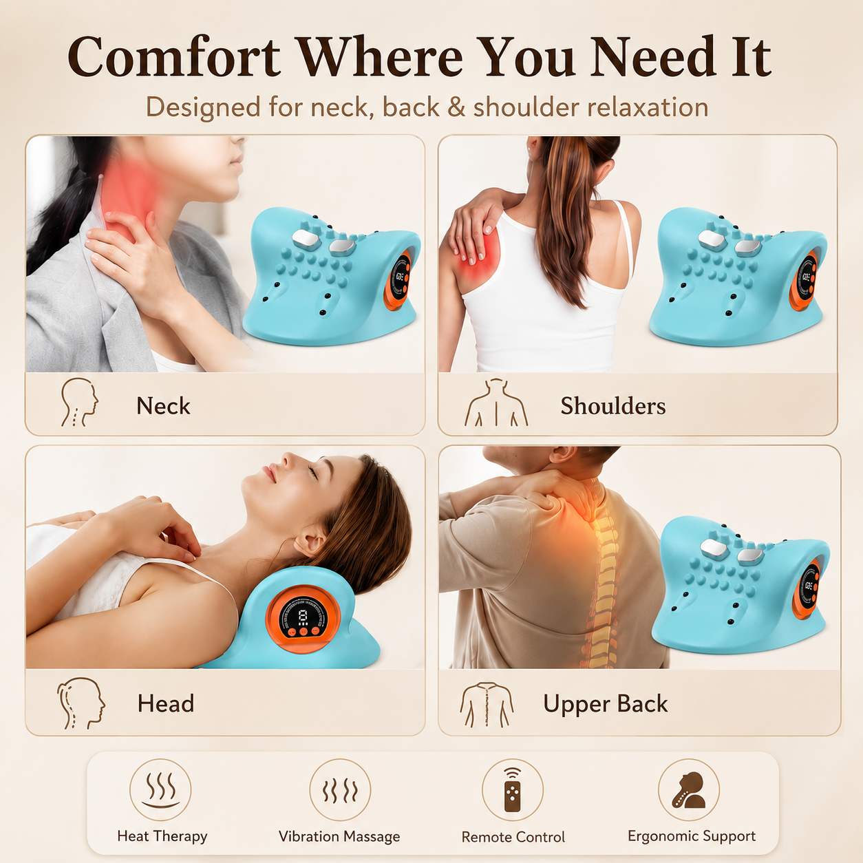 3-in-1 Neck Lumbar Massager
