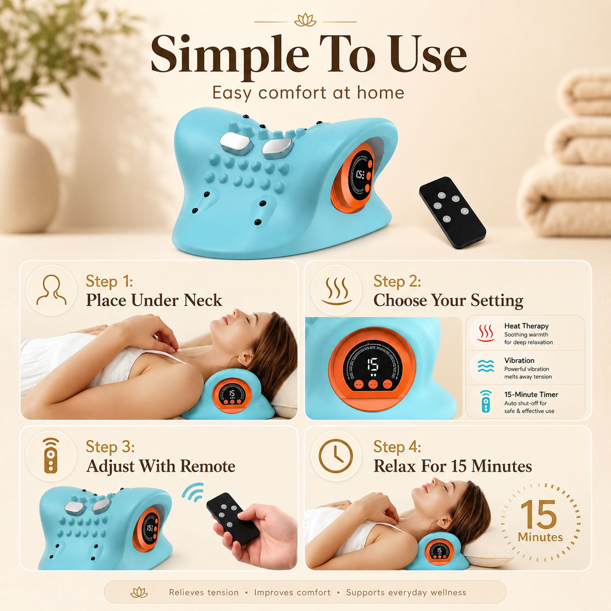 3-in-1 Neck Lumbar Massager